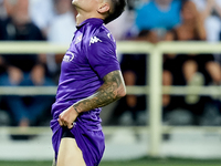 Lucas Martinez Quarta of ACF Fiorentina looks dejected during the Serie A Enilive match between ACF Fiorentina and AC Monza at Stadio Artemi...