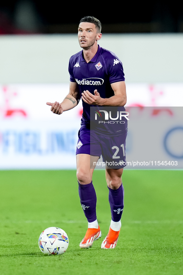 Robin Gosens of ACF Fiorentina during the Serie A Enilive match between ACF Fiorentina and AC Monza at Stadio Artemio Franchi on September 0...