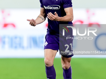 Robin Gosens of ACF Fiorentina during the Serie A Enilive match between ACF Fiorentina and AC Monza at Stadio Artemio Franchi on September 0...