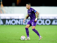 Cristiano Biraghi of ACF Fiorentina during the Serie A Enilive match between ACF Fiorentina and AC Monza at Stadio Artemio Franchi on Septem...