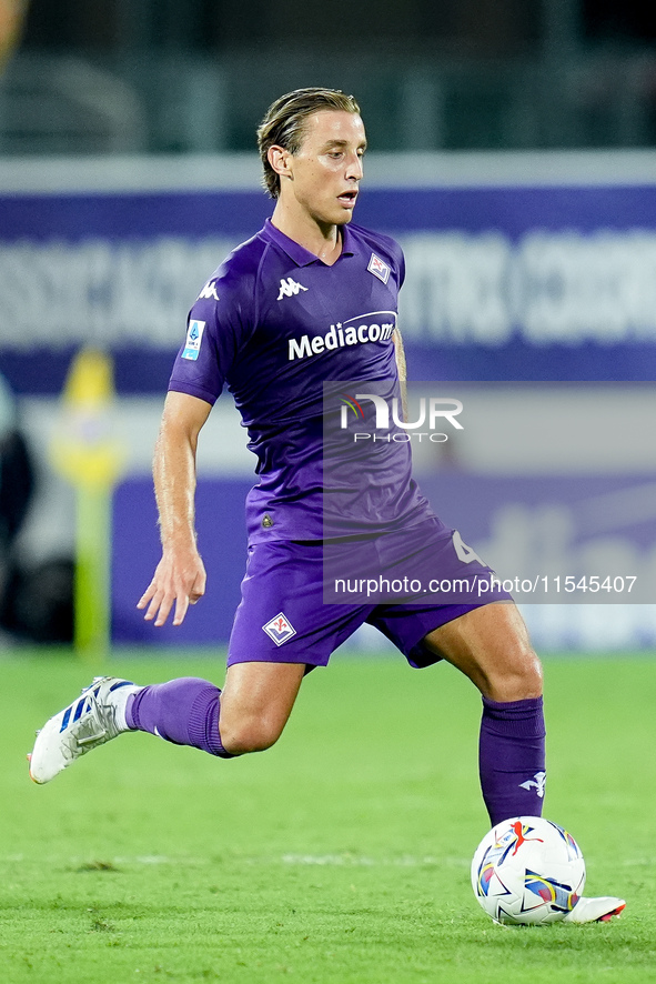 Edoardo Bove of ACF Fiorentina during the Serie A Enilive match between ACF Fiorentina and AC Monza at Stadio Artemio Franchi on September 0...