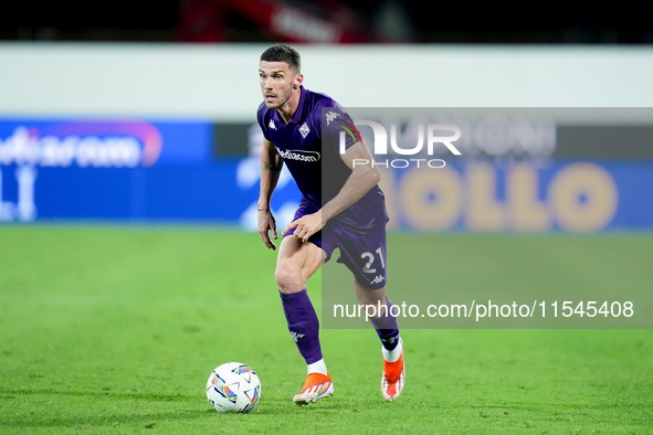 Robin Gosens of ACF Fiorentina during the Serie A Enilive match between ACF Fiorentina and AC Monza at Stadio Artemio Franchi on September 0...