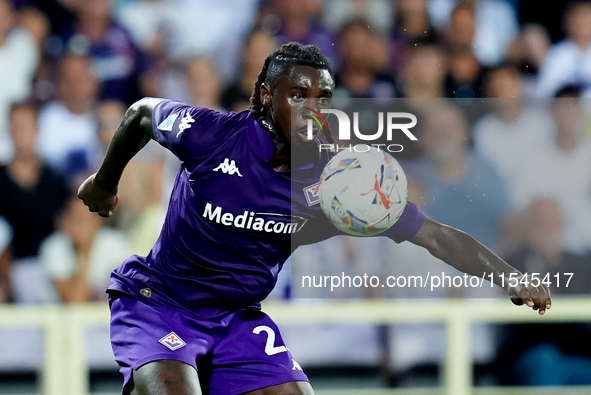 Moise Kean of ACF Fiorentina during the Serie A Enilive match between ACF Fiorentina and AC Monza at Stadio Artemio Franchi on September 01,...