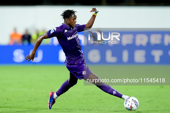 Cristian Kouame of ACF Fiorentina during the Serie A Enilive match between ACF Fiorentina and AC Monza at Stadio Artemio Franchi on Septembe...