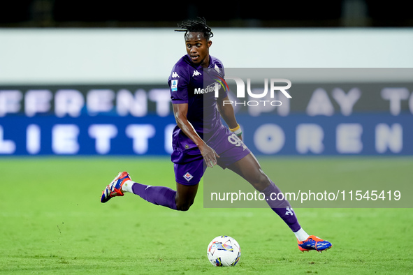 Cristian Kouame of ACF Fiorentina during the Serie A Enilive match between ACF Fiorentina and AC Monza at Stadio Artemio Franchi on Septembe...