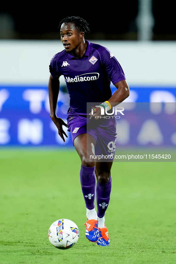 Cristian Kouame of ACF Fiorentina during the Serie A Enilive match between ACF Fiorentina and AC Monza at Stadio Artemio Franchi on Septembe...