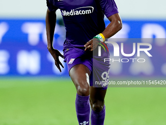 Cristian Kouame of ACF Fiorentina during the Serie A Enilive match between ACF Fiorentina and AC Monza at Stadio Artemio Franchi on Septembe...