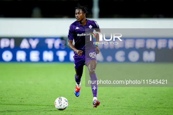 Cristian Kouame of ACF Fiorentina during the Serie A Enilive match between ACF Fiorentina and AC Monza at Stadio Artemio Franchi on Septembe...