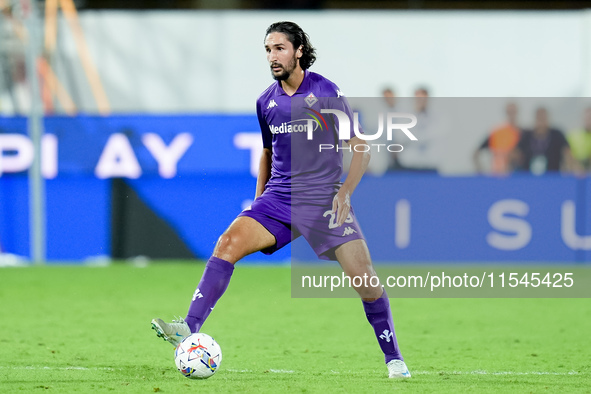 Yacine Adly of ACF Fiorentina during the Serie A Enilive match between ACF Fiorentina and AC Monza at Stadio Artemio Franchi on September 01...