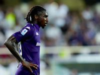 Moise Kean of ACF Fiorentina looks on during the Serie A Enilive match between ACF Fiorentina and AC Monza at Stadio Artemio Franchi on Sept...