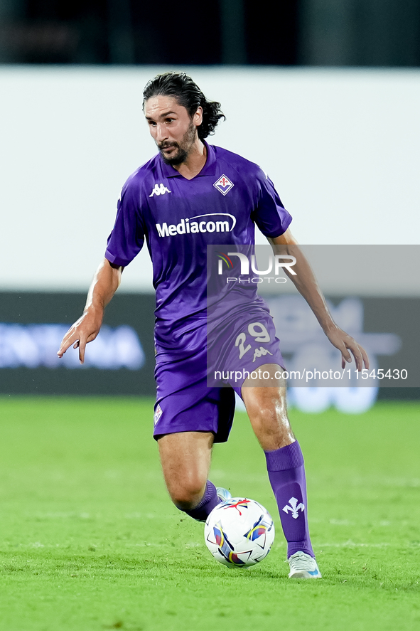 Yacine Adly of ACF Fiorentina during the Serie A Enilive match between ACF Fiorentina and AC Monza at Stadio Artemio Franchi on September 01...