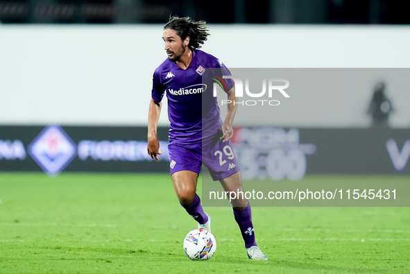 Yacine Adly of ACF Fiorentina during the Serie A Enilive match between ACF Fiorentina and AC Monza at Stadio Artemio Franchi on September 01...