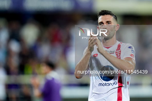 Roberto Gagliardini of AC Monza gestures during the Serie A Enilive match between ACF Fiorentina and AC Monza at Stadio Artemio Franchi on S...