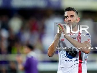 Roberto Gagliardini of AC Monza gestures during the Serie A Enilive match between ACF Fiorentina and AC Monza at Stadio Artemio Franchi on S...