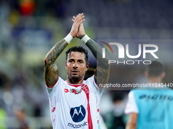 Armando Izzo of AC Monza gestures during the Serie A Enilive match between ACF Fiorentina and AC Monza at Stadio Artemio Franchi on Septembe...