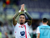 Armando Izzo of AC Monza gestures during the Serie A Enilive match between ACF Fiorentina and AC Monza at Stadio Artemio Franchi on Septembe...