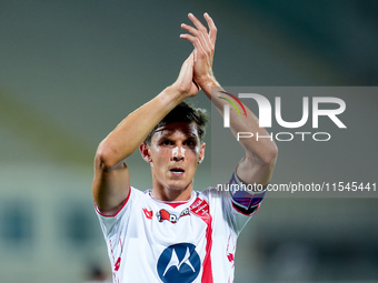 Matteo Pessina of AC Monza gestures during the Serie A Enilive match between ACF Fiorentina and AC Monza at Stadio Artemio Franchi on Septem...