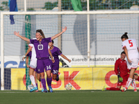 Laura Deloose of Anderlecht celebrates scoring the 2-0 goal during the UEFA Women's Champions League First qualifying round, Semi-finals CP-...