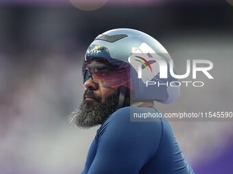 Pierre Fairbank of France looks on in Men's 100m - T53 Final during the Paris 2024 Paralympic Games at Stade de France on September 4, 2024....