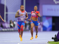 Omara Durand Elias of Cuba in action in Women's 100m - T12 Round 1 during the Paris 2024 Paralympic Games at Stade de France on September 4,...