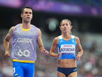 Oksana Boturchuk of Ukraine in action in Women's 100m - T12 Round 1 during the Paris 2024 Paralympic Games at Stade de France on September 4...