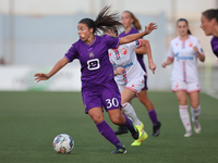 Luna Vanzeir (front) of Anderlecht is in action during the UEFA Women's Champions League First qualifying round, Semi-finals CP-Group 4 socc...