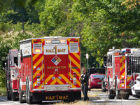 D.C. Police and Fire Department respond to the Israeli Embassy for a suspicious package in Washington, D.C., United States, on September 4,...