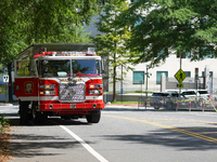 D.C. Police and Fire Department respond to the Israeli Embassy for a suspicious package in Washington, D.C., United States, on September 4,...