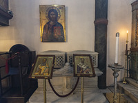 Inside he Patriarchal Cathedral Church of St. George at the Ecumenical Patriarchate of Constantinople of the Eastern Orthodox Church known a...