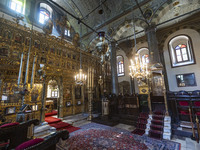 Inside he Patriarchal Cathedral Church of St. George at the Ecumenical Patriarchate of Constantinople of the Eastern Orthodox Church known a...