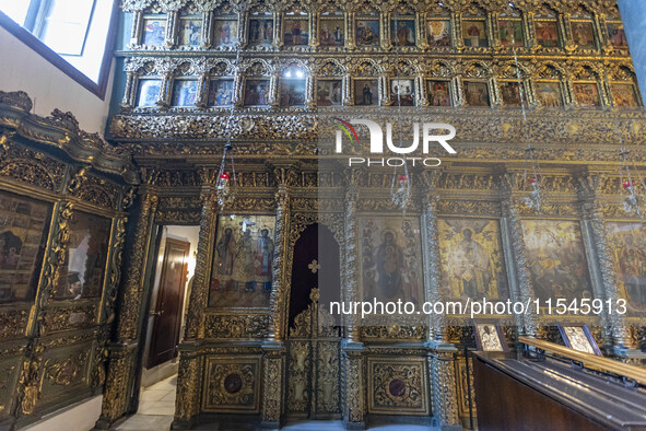 Inside he Patriarchal Cathedral Church of St. George at the Ecumenical Patriarchate of Constantinople of the Eastern Orthodox Church known a...