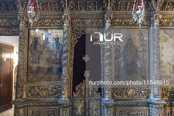 Inside he Patriarchal Cathedral Church of St. George at the Ecumenical Patriarchate of Constantinople of the Eastern Orthodox Church known a...