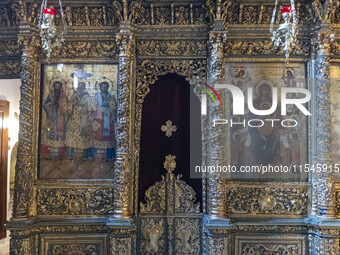 Inside he Patriarchal Cathedral Church of St. George at the Ecumenical Patriarchate of Constantinople of the Eastern Orthodox Church known a...