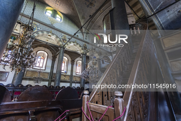 Inside he Patriarchal Cathedral Church of St. George at the Ecumenical Patriarchate of Constantinople of the Eastern Orthodox Church known a...