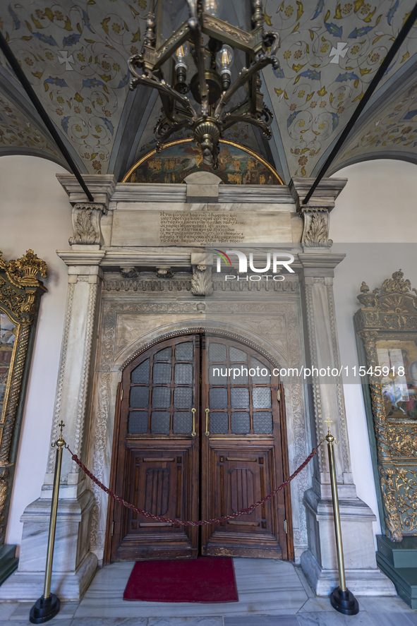 Inside he Patriarchal Cathedral Church of St. George at the Ecumenical Patriarchate of Constantinople of the Eastern Orthodox Church known a...