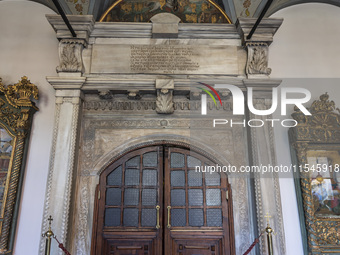 Inside he Patriarchal Cathedral Church of St. George at the Ecumenical Patriarchate of Constantinople of the Eastern Orthodox Church known a...