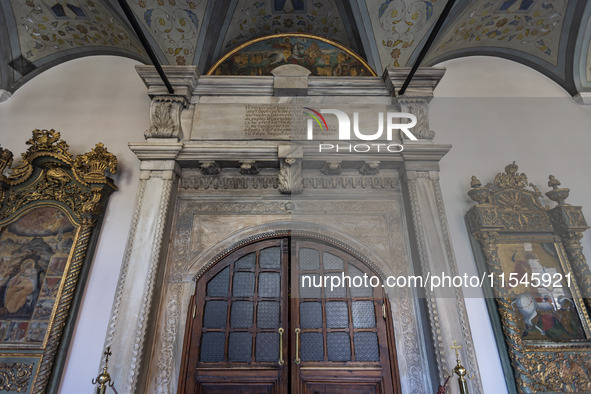 Inside he Patriarchal Cathedral Church of St. George at the Ecumenical Patriarchate of Constantinople of the Eastern Orthodox Church known a...