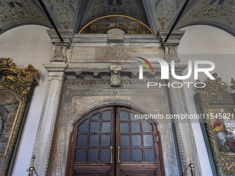 Inside he Patriarchal Cathedral Church of St. George at the Ecumenical Patriarchate of Constantinople of the Eastern Orthodox Church known a...