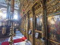 Inside he Patriarchal Cathedral Church of St. George at the Ecumenical Patriarchate of Constantinople of the Eastern Orthodox Church known a...