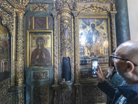 Inside he Patriarchal Cathedral Church of St. George at the Ecumenical Patriarchate of Constantinople of the Eastern Orthodox Church known a...