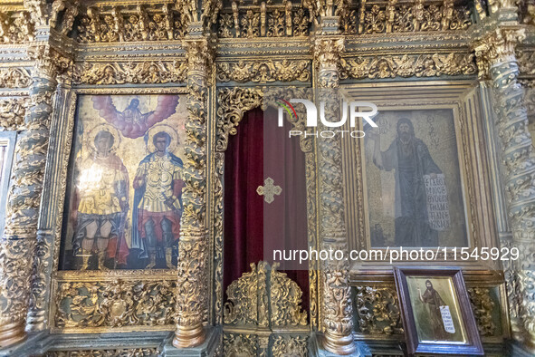 Inside he Patriarchal Cathedral Church of St. George at the Ecumenical Patriarchate of Constantinople of the Eastern Orthodox Church known a...