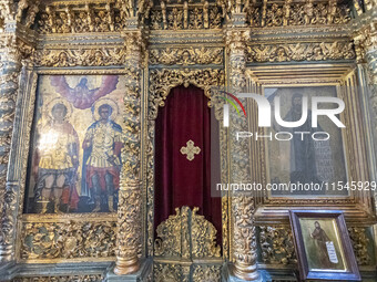 Inside he Patriarchal Cathedral Church of St. George at the Ecumenical Patriarchate of Constantinople of the Eastern Orthodox Church known a...