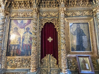 Inside he Patriarchal Cathedral Church of St. George at the Ecumenical Patriarchate of Constantinople of the Eastern Orthodox Church known a...