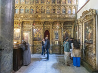 Inside he Patriarchal Cathedral Church of St. George at the Ecumenical Patriarchate of Constantinople of the Eastern Orthodox Church known a...