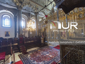 Inside he Patriarchal Cathedral Church of St. George at the Ecumenical Patriarchate of Constantinople of the Eastern Orthodox Church known a...