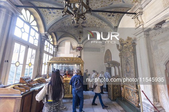 Inside he Patriarchal Cathedral Church of St. George at the Ecumenical Patriarchate of Constantinople of the Eastern Orthodox Church known a...