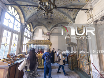 Inside he Patriarchal Cathedral Church of St. George at the Ecumenical Patriarchate of Constantinople of the Eastern Orthodox Church known a...