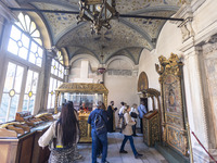 Inside he Patriarchal Cathedral Church of St. George at the Ecumenical Patriarchate of Constantinople of the Eastern Orthodox Church known a...