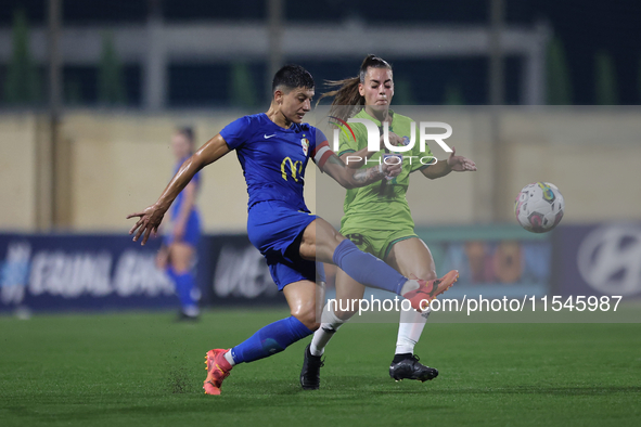 Stefania Farrugia of Birkirkara is in action during the UEFA Women's Champions League First qualifying round, Semi-finals CP-Group 4 soccer...