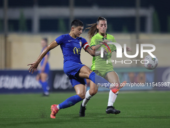 Stefania Farrugia of Birkirkara is in action during the UEFA Women's Champions League First qualifying round, Semi-finals CP-Group 4 soccer...